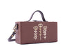 Image of Tropical tan Wedding hand embroidered crossbody clutch bag for women