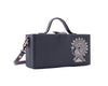 Image of Birdie black hand embroidered designer clutch bag for wedding