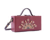 Image of Mandala cherry hand embroidered clutch bag