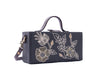 Image of Phool black crossbody hand embroidered clutch bag for women