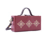 Image of Aztec cherry hand embroidered designer clutch bag for women