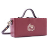 Image of Haathi dabka cherry hand embroidered wedding crossbody clutch bag for women