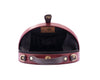 Image of Birdie cherry semi circle hand embroidered designer clutch bag for ladies