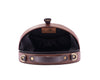 Image of Vanam tan semi circle hand embroidered crossbody clutch bag