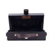 Image of Birdie black hand embroidered designer clutch bag for wedding