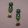 Image of Banjaran green hand embroidered earring