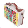 Image of buy online hand painted bags, painted traveling bag, abstract hand painted sling bag