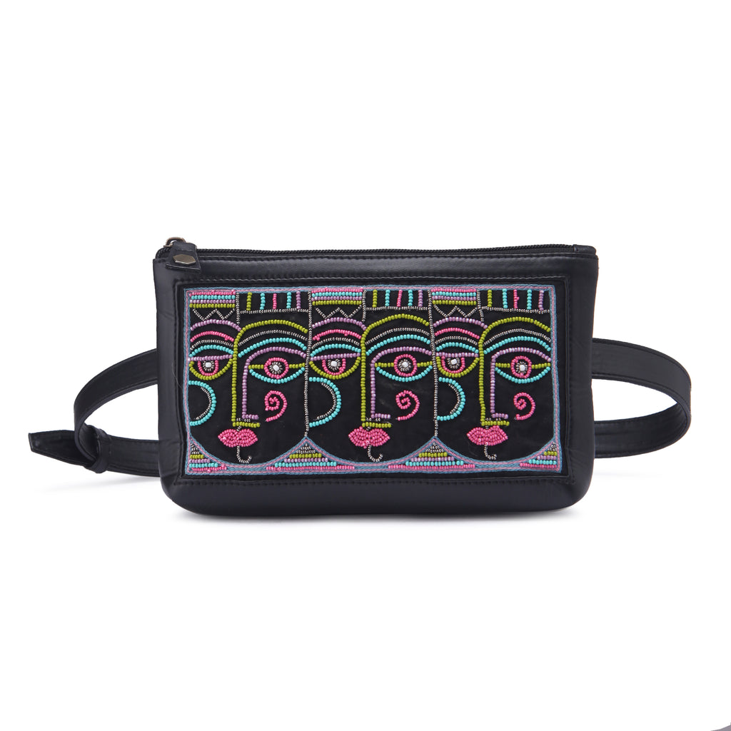 buy online hand embroidered bags, embroidered traveling bags, Anokhi hand embroidered belt bags