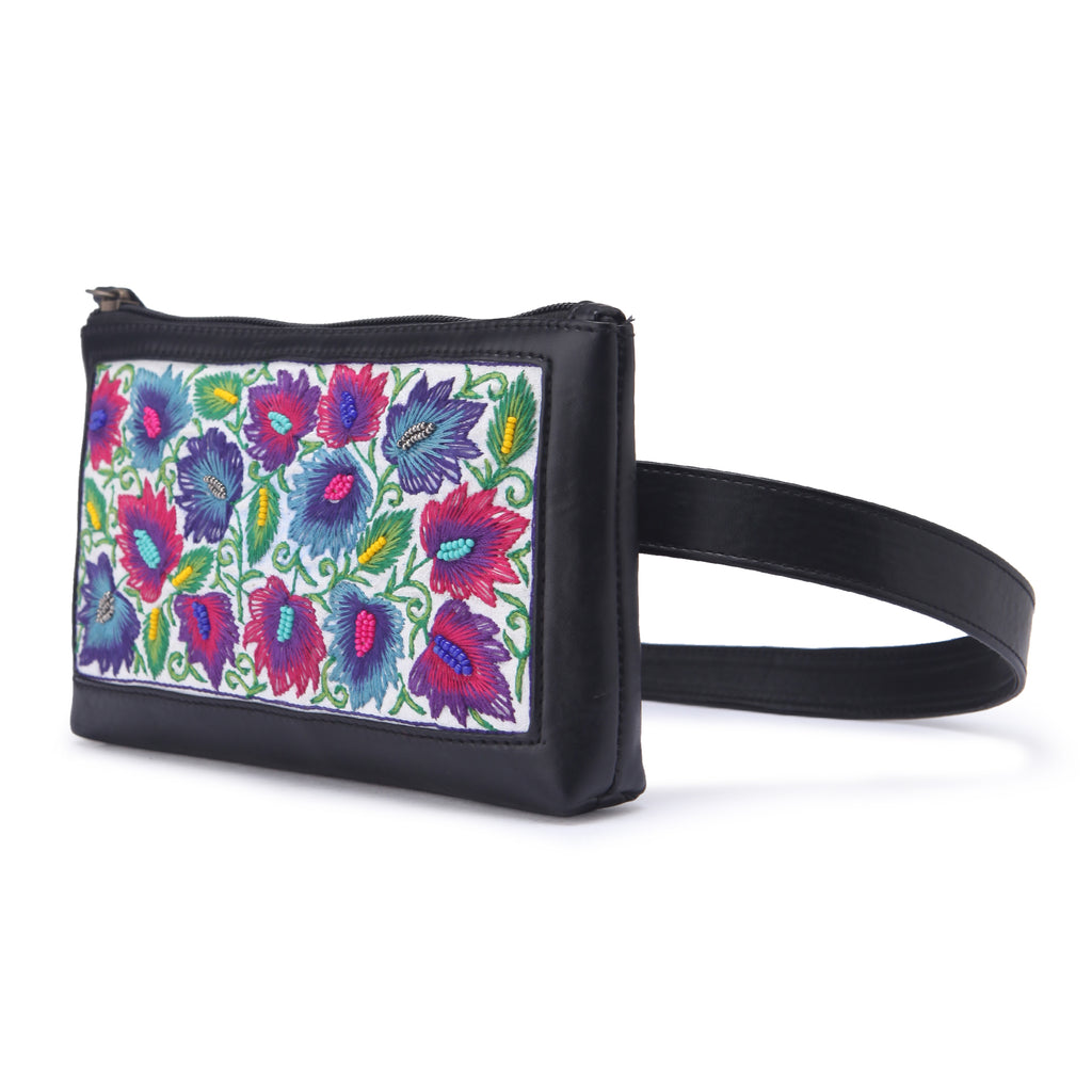 Order online Flower embroidered belt bag- gonecase.in