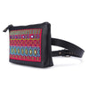 Image of order online Pink Dhaka embroidered belt bag- gonecase.in