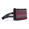 Image of order online Pink Dhaka embroidered belt bag- gonecase.in