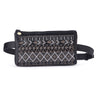 Image of Order online Dhaka Black hand Embroidered Belt Bag- gonecase.in