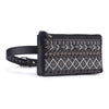 Image of Order online Dhaka Black hand Embroidered Belt Bag- gonecase.in