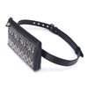 Image of Order online Dhaka Black hand Embroidered Belt Bag- gonecase.in