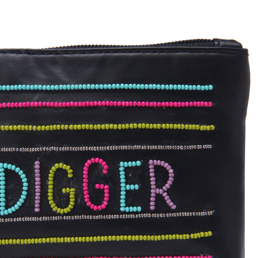 Order online Goal digger Black Hand Embroidered Waist Belt Bag- gonecase.in
