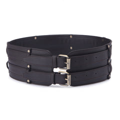 Order online Black Dual buckle waist belt- gonecase.in