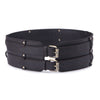 Image of Order online Black Dual buckle waist belt- gonecase.in