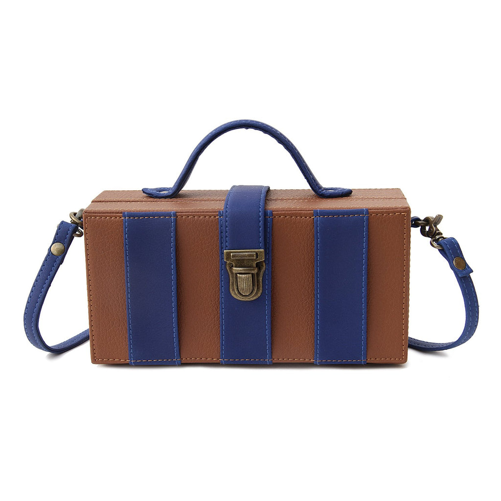 Basic Blue and Brown Clutch Bag ,sling bag, gonecasestore - gonecasestore
