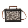 Image of Handpainted Black Floral Sling Bag ,sling bag, gonecasestore - gonecasestore