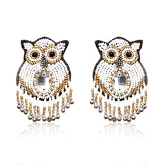 Owl Embroidered Earring