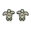 Image of Turtle Green Embroidered Earrings ,Earrings, gonecasestore - gonecasestore
