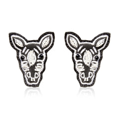 Zebra Embroidered Earring