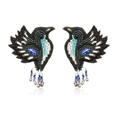 Birdie Embroidered Earring