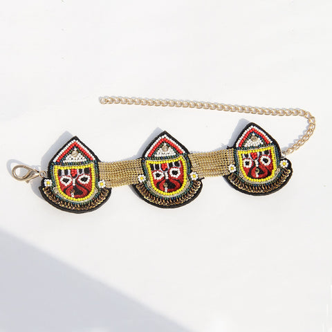 Jagannath Hand Embroidered Choker ,Necklines, gonecasestore - gonecasestore