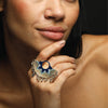 Image of Order online Manorama hand painted silver ring- gonecase.in