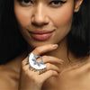 Image of Order online Manorama hand painted silver ring- gonecase.in