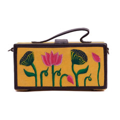 Pichwai women hand painted crossbody clutch bag for women