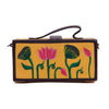 Image of Pichwai yellow hand painted clutch bag by gonecase