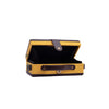 Image of Pichwai yellow hand painted clutch bag by gonecase