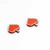 Image of Handpainted Playcard Studs ,Earrings, gonecasestore - gonecasestore