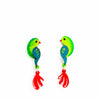 Image of Handpainted Parrot Studs ,Earrings, gonecasestore - gonecasestore