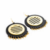 Image of Black and Gold Hand painted earring ,Earrings, gonecasestore - gonecasestore
