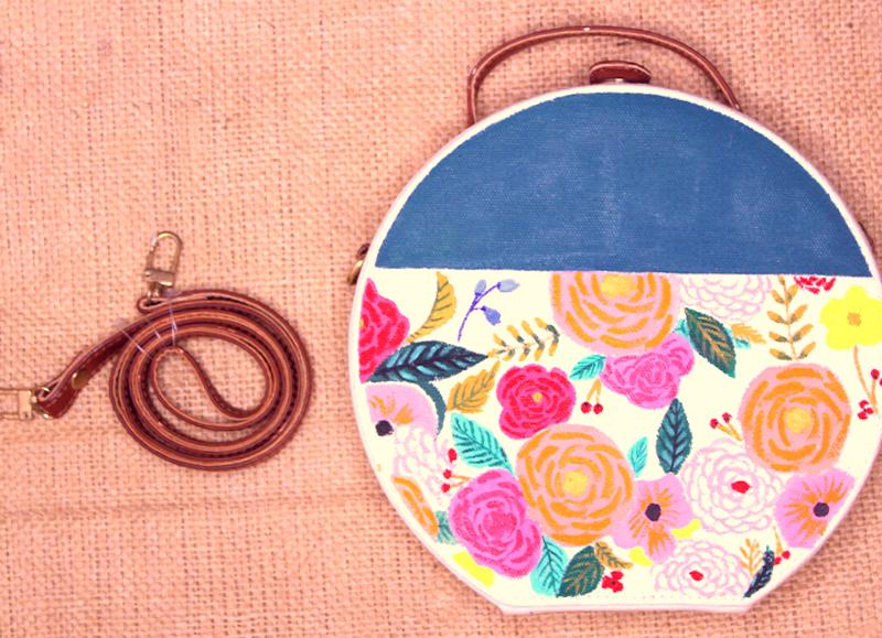 Floral  Handpainted Sling Bag ,sling bag, gonecasestore - gonecasestore