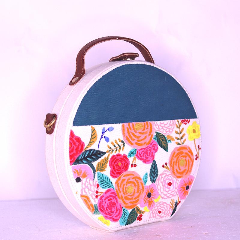 Floral  Handpainted Sling Bag ,sling bag, gonecasestore - gonecasestore
