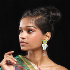 Order online Jasmin color jhumki Hand embroidered Earring- gonecase.in