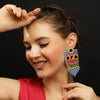 Image of Order online Mehndi hand embroidered earring- gonecase.in