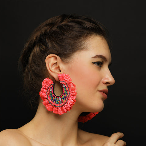 Order online Bohemian Hand Embroidered Hoops- gonecase.in