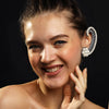 Image of Order online Long flower silver ear-cuff- gonecase.in