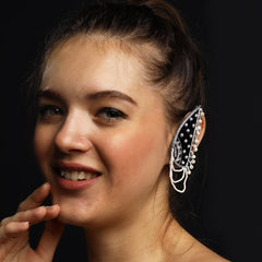 Order online Mehndi silver ear-cuff- gonecase.in