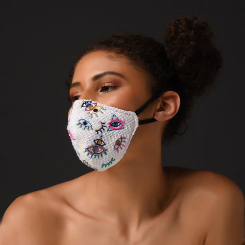 Quirky hand embroidered Mask ,, gonecasestore - gonecasestore