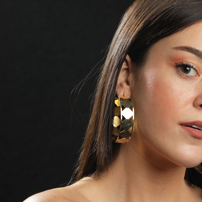 Mashal Handcrafted Brass Hoops