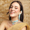 Image of order online Pearl Teal Hand Embroidered Wedding Set- gonecase.in