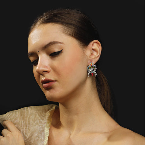 order online Kaali handcrafted Sterling Silver Earrings- gonecase.in