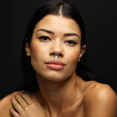Shayaar Handcrafted Sterling Silver Septum Nose Pin