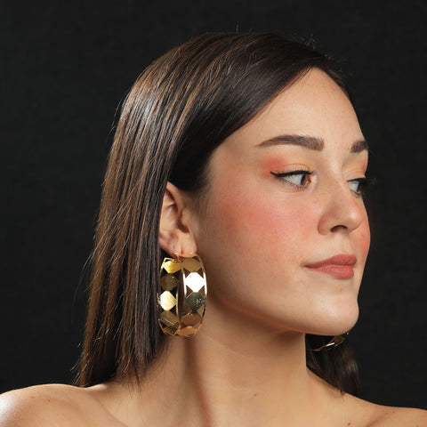 Mashal Handcrafted Brass Hoops