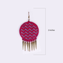 Pink Spikes Earring